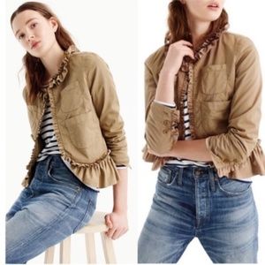 J Crew Ruffle Trim Jacket